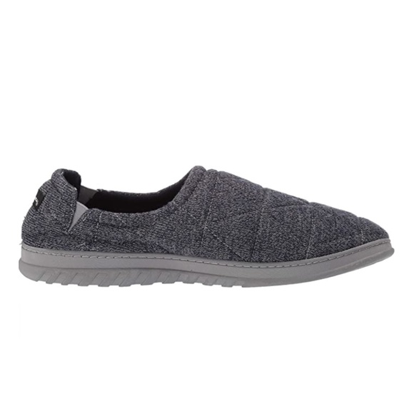 New Men's Dearfoams Heathered Knit Closed Slippers Size Large 11/12 - Picture 3 of 14